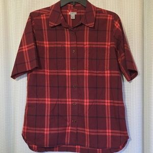 Carhartt Red Plaid Button Down Shirt
